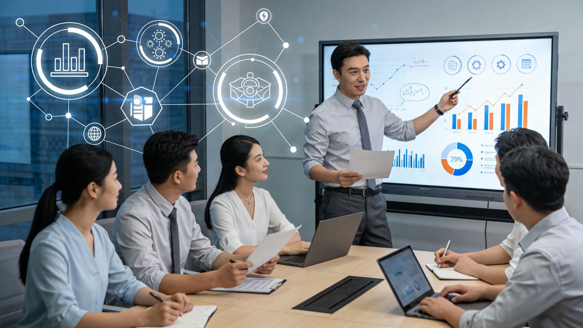 企業ソリューション背景画像